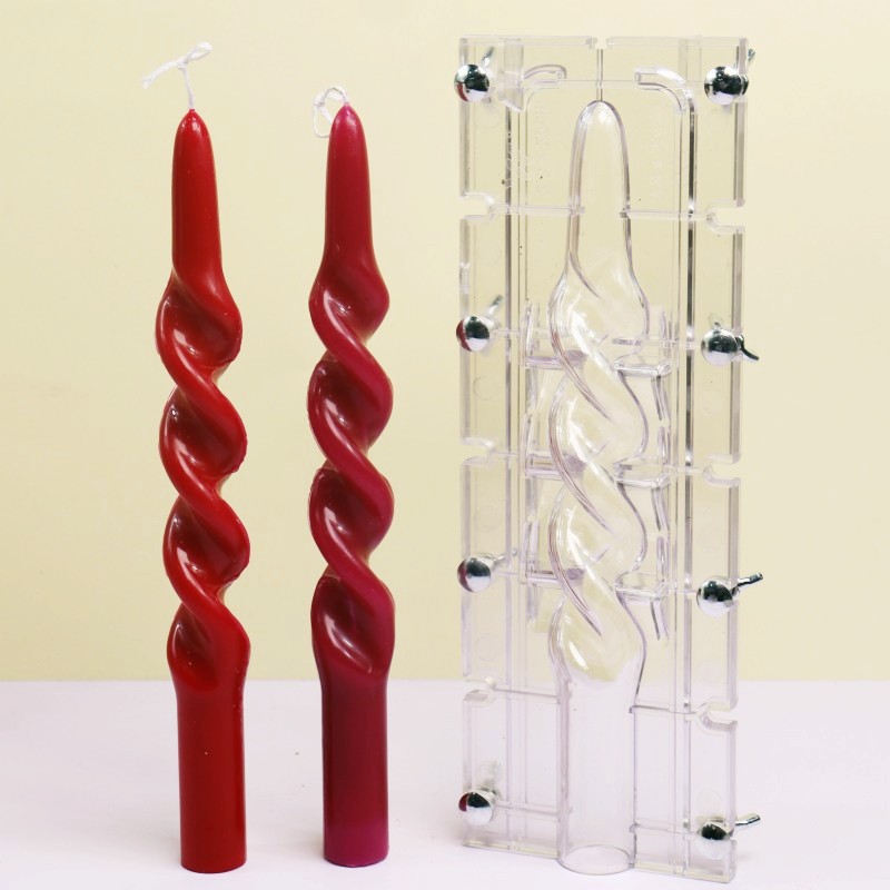 Candle Making Kit Diy - Gedraaide Streep Kolom Acryl Kaars Schimmel