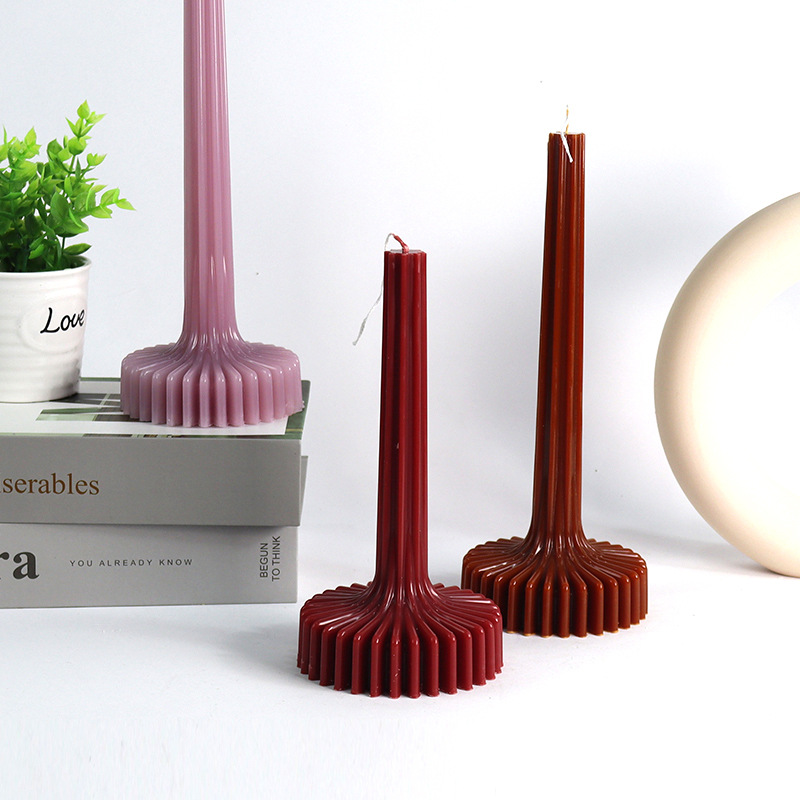 Candle Making Jug - 3D Vaasvormige Kaarsvorm DIY Gestreepte Kolom