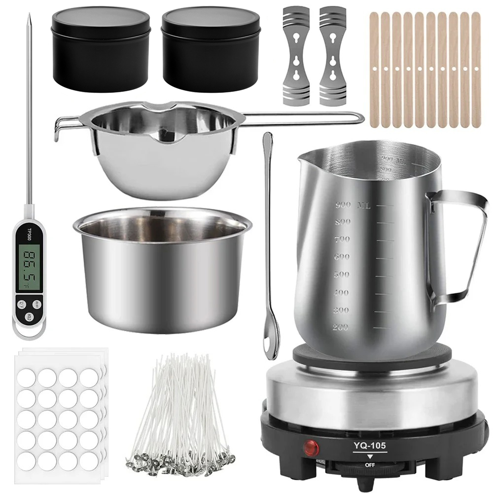 Candle Making Kit Diy - Glintmos DIY kaarsenmaakset met kookplaat, kaarsenmaakbenodigdheden