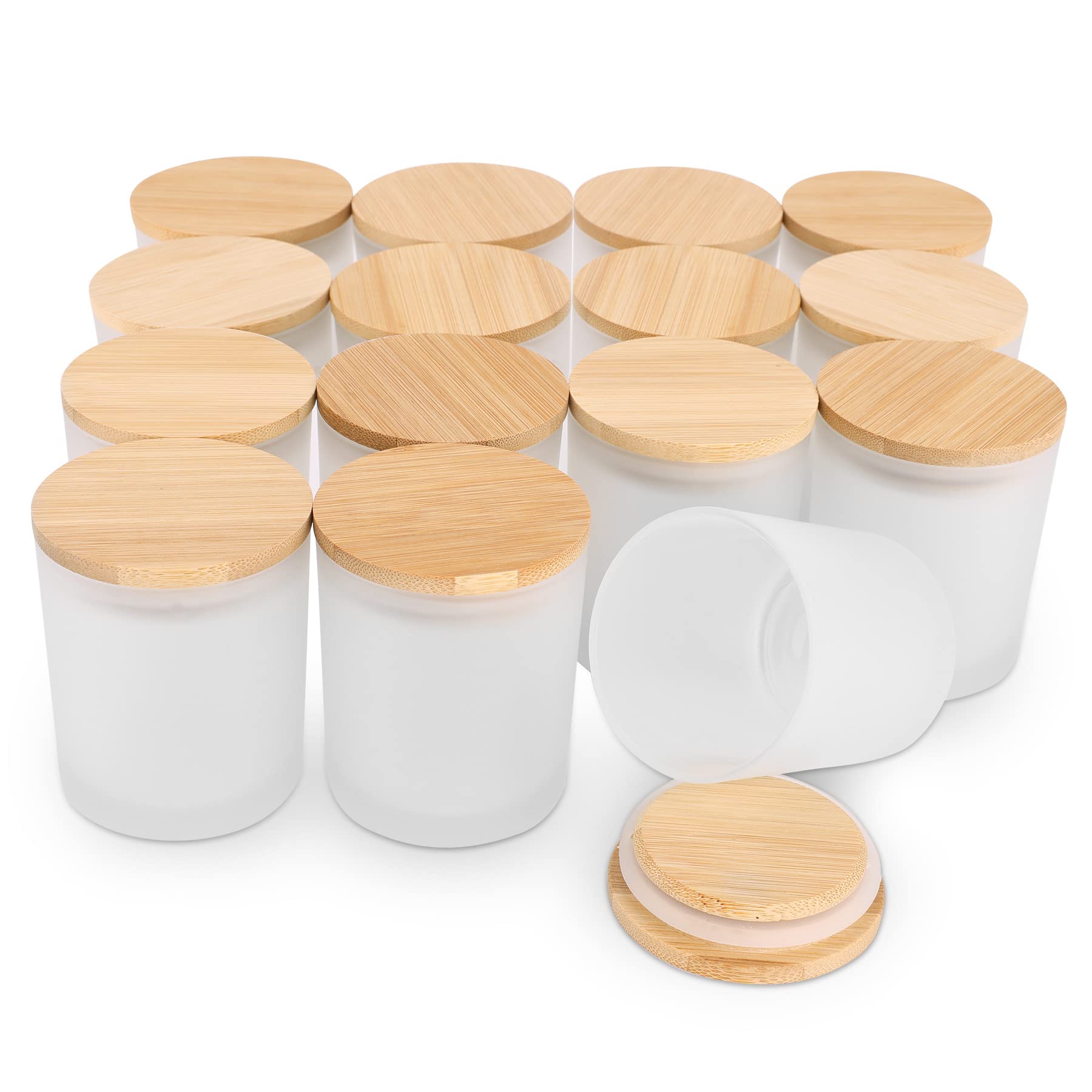 Candle Making Glass Jars - 6-Pack 6Oz Mat Amber Glazen Kaarsenpot