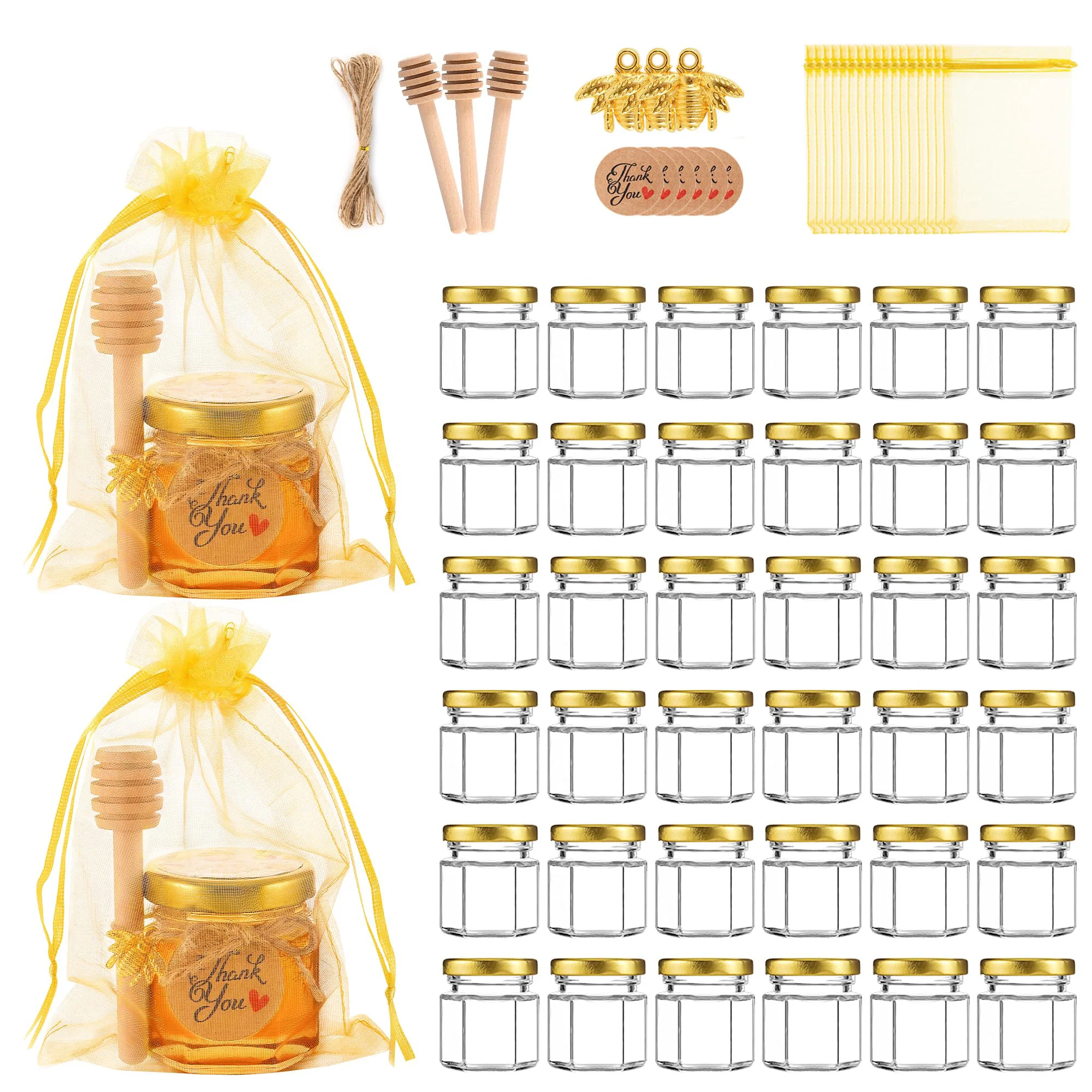 1,5 oz zeshoekige mini glazen  - Candle Making Glass Jars recensie en prijs