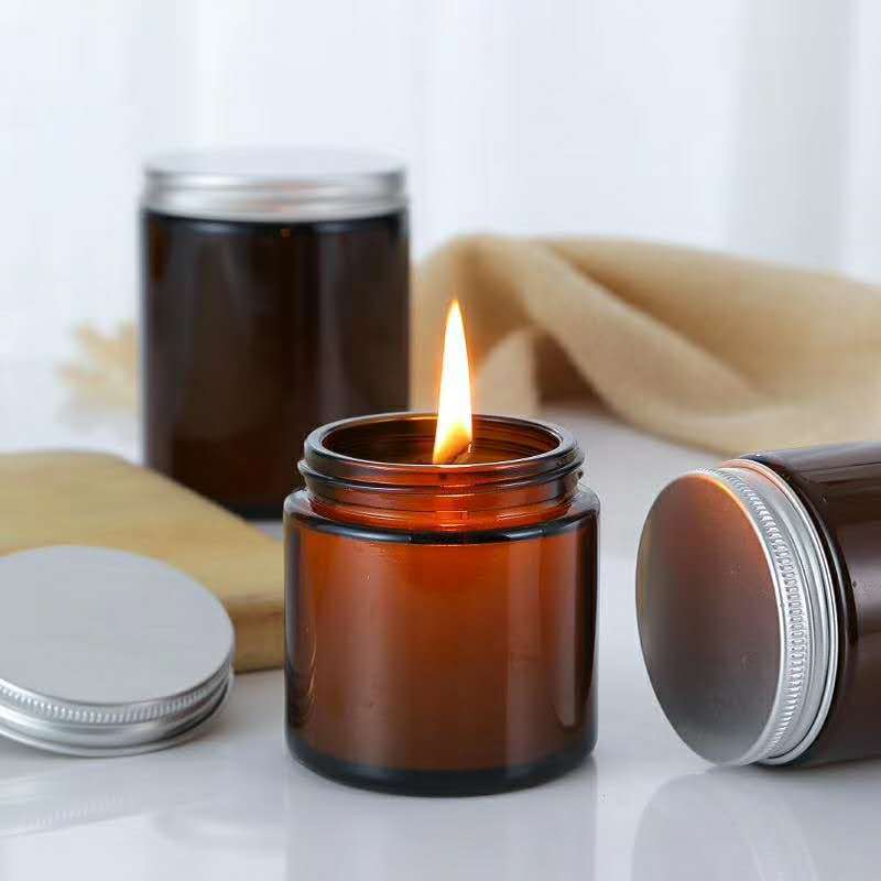 6 st 100/250 ml Amber Glazen K - Candle Making Glass Jars recensie en prijs
