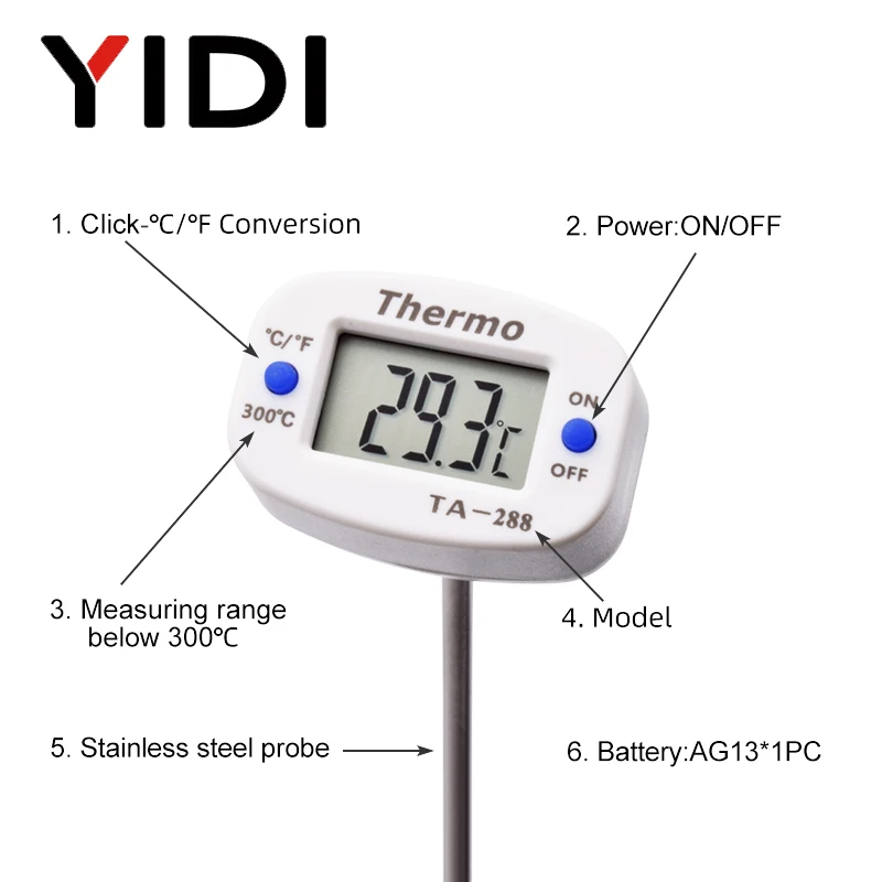 TA288 LCD Digitale Voedselther - Candle Making Thermometer recensie en prijs
